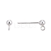 925 Sterling Silver Stud Earring Findings STER-S002-48-3