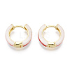 Brass Huggie Hoop Earrings EJEW-S209-07D-3