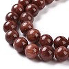 Natural Mashan Jade Round Beads Strands G-D263-8mm-XS05-6