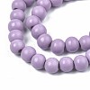 Painted Natural Wood Beads Strands WOOD-S053-54G-3