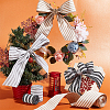 3 Rolls 3 Colors Polyester Striped Ribbons OCOR-GA0001-87-5