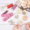 80Pcs 8 Style Doll Wooden Pendants WOOD-AR0001-07-3