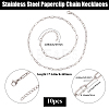 10Pcs 667 Stainless Steel Paperclip Chain Necklaces NJEW-BBC0001-48B-P-2