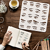 4Pcs 4 Styles PET Hollow Out Drawing Painting Stencils DIY-WH0394-0137-3