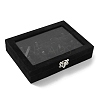 12-Slot Rectangle Wood Covered with Velvet pendant Necklace Jewelry Storage Presentation Box CON-WH0095-18-2