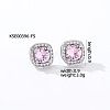 Elegant Zircon Square Stud Earrings for Women TY1635-7-1