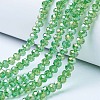 Electroplate Glass Beads Strands X-EGLA-A034-T6mm-B11-1