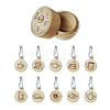 20Pcs 10 Style Round Wood Locking Stitch Markers TOOL-WH0057-002-1