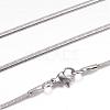 304 Stainless Steel Herringbone Chain Necklaces STAS-G083-56P-1