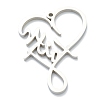 Non-Tarnish 304 Stainless Steel Pendants STAS-B016-06P-2