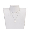 Brass Real Platinum Plated Cable Chains Pendant Necklaces NJEW-JN02259-02-5