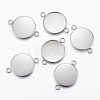 Tarnish Resistant 304 Stainless Steel Cabochon Connector Settings STAS-E146-19P-20mm-2
