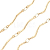 304 Stainless Steel Wavy Bar Link Chains CHS-H116-01M-G-1