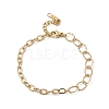 Ion Plating(IP) 304 Stainless Steel Oval Link Chain Bracelet for Women BJEW-G667-07G-1