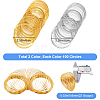 200Pcs 2 Colors Steel Memory Wire FIND-SP0002-08-2