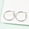 Tarnish Resistant 201 Stainless Steel Hoop Earrings EJEW-F188-24P-A-4