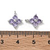 SHEGRACE Brass Cubic Zirconia Charms XGRQ4H668-680P-B-3
