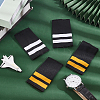 AHADERMAKER 4 Pairs 2 Colors Rectangle Polyester Pilot Epaulettes FIND-GA0003-89-4