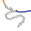 Faceted Rondelle Glass Beaded Necklace for Women NJEW-M208-02C-5