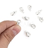 Silver Color Plated Brass Lobster Claw Clasps X-KK-902-S-NF-4