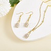 5Pcs Brass Micro Pave Clear Cubic Zirconia Pendants ZIRC-SZ0003-24-5