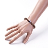 Unisex Wood Beads Stretch Bracelets BJEW-JB04956-5