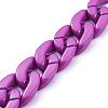 Handmade Opaque Acrylic Curb Chains AJEW-JB00564-03-2