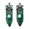 Synthetic Malachite Pendants G-S292-05C-2