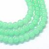 Baking Painted Imitation Jade Glass Round Bead Strands X-DGLA-Q021-6mm-22-1