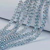 Electroplate Transparent Glass Beads Strands EGLA-A034-T1mm-Y05-1