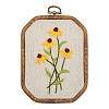 DIY Flower Pattern Embroidery Starter Kit PW-WG37216-07-1