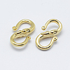 Brass S-Hook Clasps X-KK-F727-10G-NF-1
