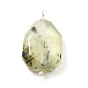Natural Mixed Gemstone Faceted Pendants PALLOY-JF00993-01-3