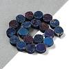 Electroplated Natural Druzy Agate Beads Strands G-M433-01B-2