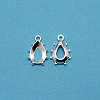 Electroplating Alloy Pendant Cabochon Settings FIND-WH0005-62S-1