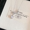 Heart Safety Pin Brass Pave Cubic Zirconia Pendant Necklaces for Women FS-WGA6C95-03-1
