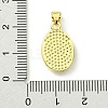 Rack Plating Brass Pave Natural Shell Pendants KK-A204-01A-03G-3