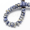 Natural Blue Spot Jasper Rondelle Beads Strands G-S105-8mm-29-2