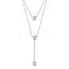 SHEGRACE 925 Sterling Silver Tiered Necklaces JN958A-1