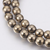 Electroplate Non-Magnetic Synthetic Hematite Beads Strands X-G-F585-C04-6mm-1