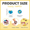 100Pcs Flocking Rondelle Beads FIND-TA0006-80-4