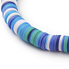 Polymer Clay Heishi Beads Stretch Bracelets BJEW-JB05811-3