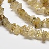 Chip Natural Gold Rutilated Quartz Beads Strands G-N0134-29-2