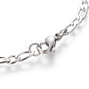 304 Stainless Steel Figaro Chain Bracelets BJEW-E369-10P-2