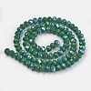 Electroplate Opaque Solid Color Glass Beads Strands EGLA-A034-P6mm-L05-2