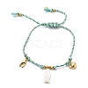 Fish & Carb & Whale 304 Stainless Steel Bracelets BJEW-K237-18G-4