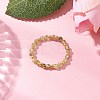Natural Peridot Beaded Stretch Rings for Women RJEW-JR00868-08-1