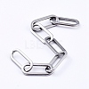 Non-Tarnish 304 Stainless Steel Paperclip Chains CHS-D031-03P-1