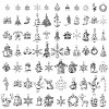 74Pcs 73 Style Tibetan Style Alloy Pendants FIND-YW0003-37-1