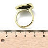 Heart Brass Natural Obsidian Finger Rings X-RJEW-D304-01G-G-3